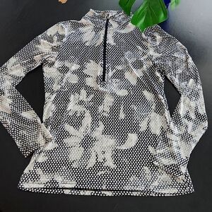 Black and White Longsleeve Activware Top